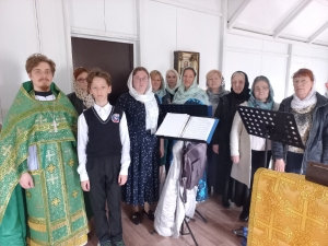 Наш приходской хор служил первую Литургию в новом храме Серафима Саровского в Татищево