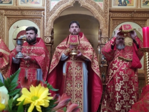 Божественная литургия в храме святителя Николая на Елшанском кладбище
