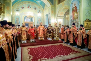 Соборное архиерейское богослужение в канун Недели 14-й по Пятидесятнице