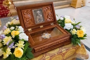 В Покровском соборе г. Саратова встретили ковчег с частицей мощей святителя Спиридона Тримифунтского